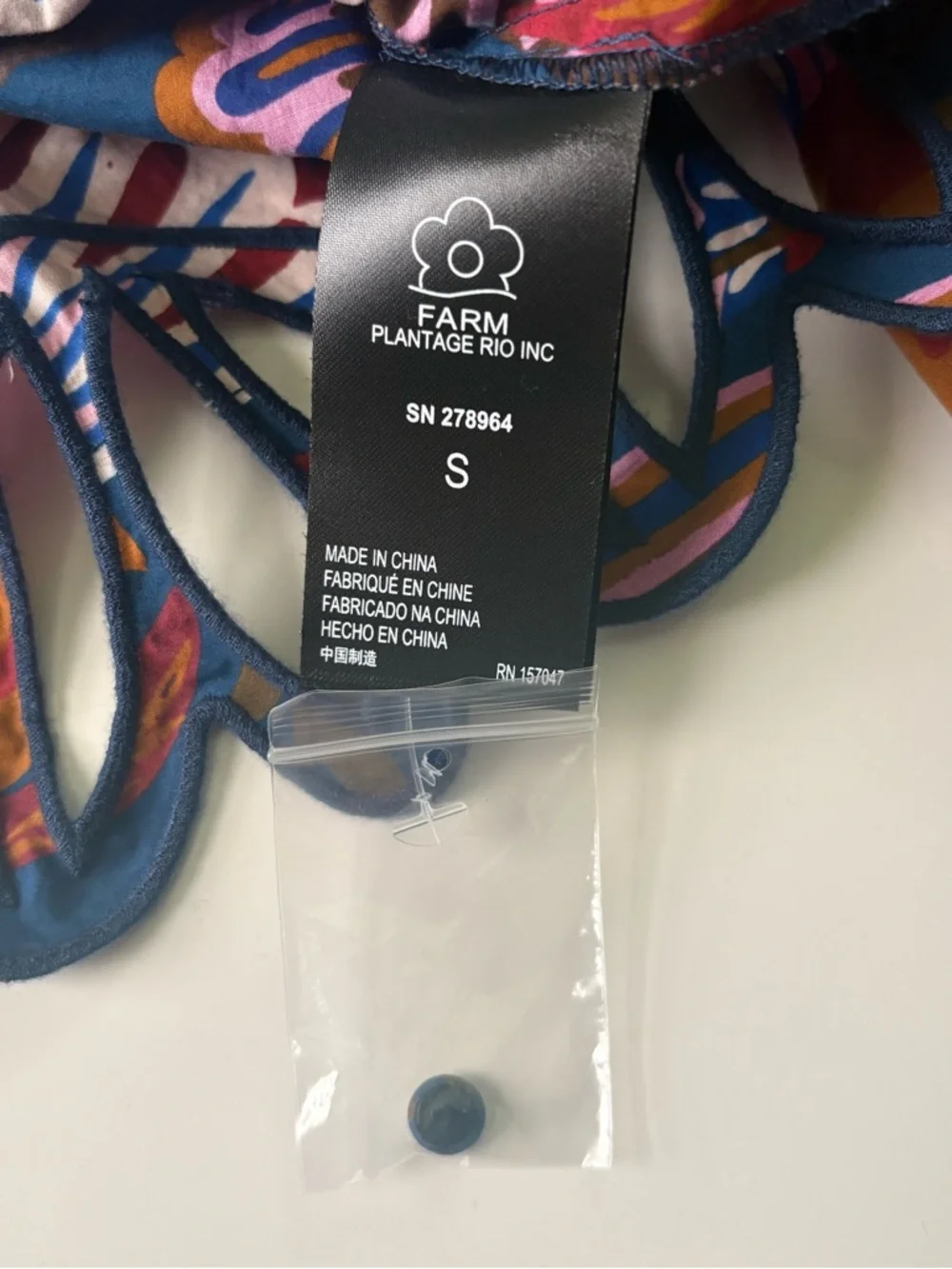 Sold Farm Rio x Anthropologie Multicolor Floral Cutwork Long-Sleeve Top - Picture 7 of 9